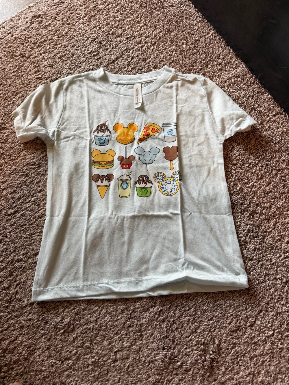Kids Disney Graphic Snack Icons T-Shirt - Light Blue